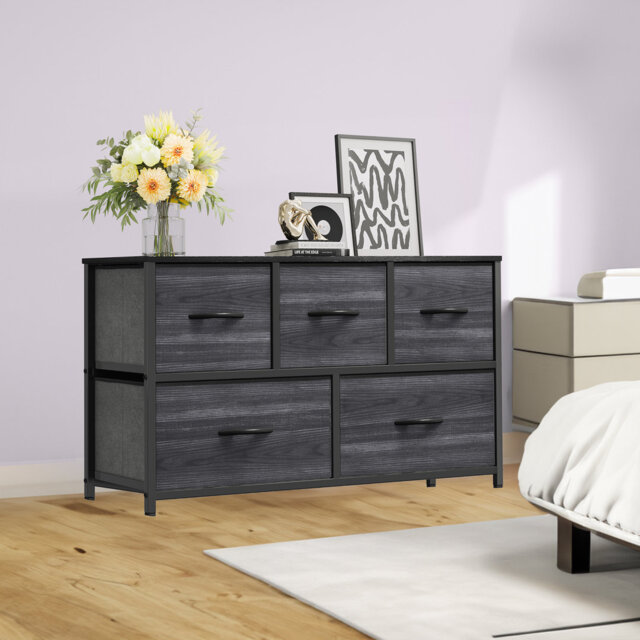 Kathiria 5 Drawer Chest of Drawers,99.8Cm W Bedroom Drawers