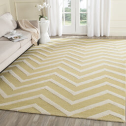 Bessler Hand Tufted Wool Light Gold/Ivory Rug