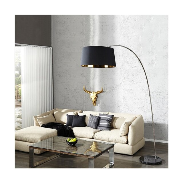 Vose 215cm Chrome Arched Floor Lamp