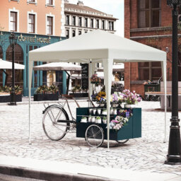 Gazebo, folding gazebo 2 x 2m, with 4 side walls, party tent water-repellent UV protection 50+, height-adjustable garden gazebo, with carrying bag, fo