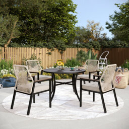 Round 5 - Piece - 4 Person 106.7Cm Outdoor Table Set