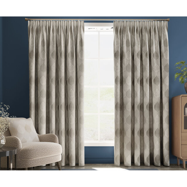Kangley Chenille Room Darkening Pinch Pleat Curtain Pair