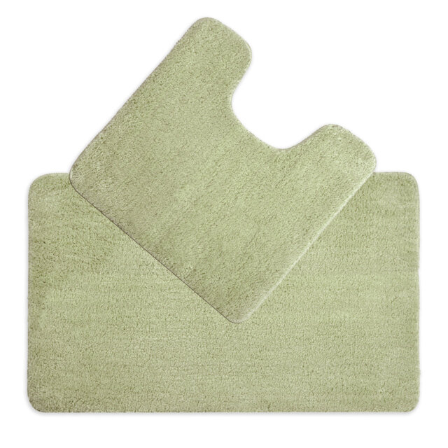 Allviya 2 Piece Bath Mat and Pedestal Mat Non Slip