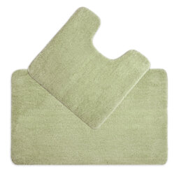 Allviya 2 Piece Bath Mat and Pedestal Mat Non Slip