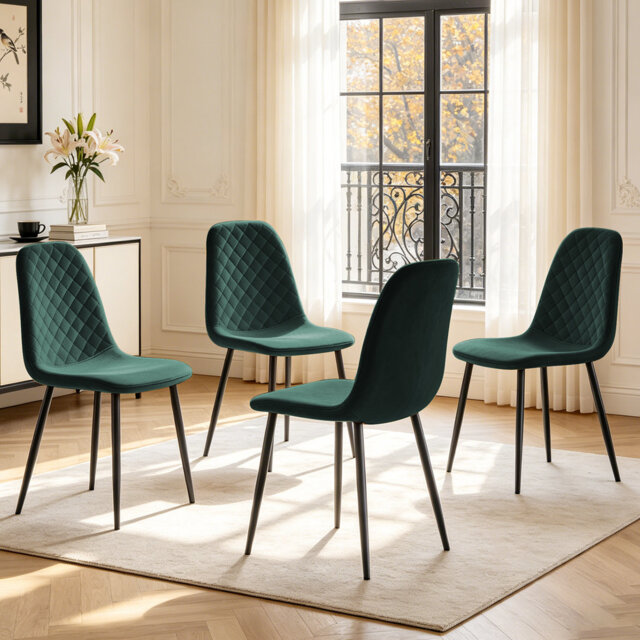 Velvet Modern Upholstered Dining Chair