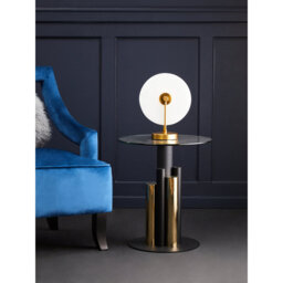 Bhodi Glass Top End Table