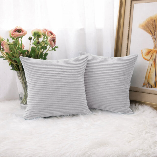 Patterned Velvet Scatter Cushion Covers, Set of 2 – Soft Plush Decorative Pillow Covers for Sofa, Bed & Living Room