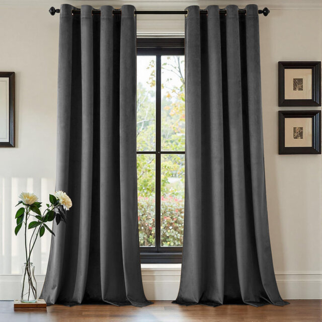 Luxury Crushed Velvet Eyelet sheer Curtain