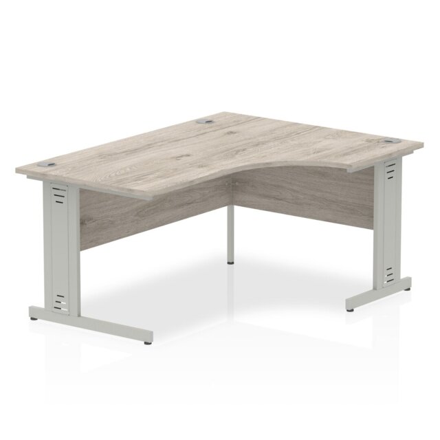 Zetta L-Shaped Metal Base Executive Desk