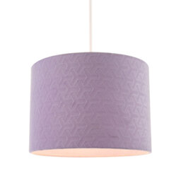 18cm H Fabric Drum Lamp Shade ( No Direct Attachment Method ) in Purple