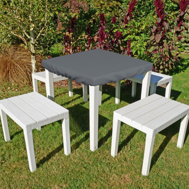 Heavy-Duty Multipurpose Square Patio Table Top Cover, Waterproof Outdoor UV-Resistant Table Cover