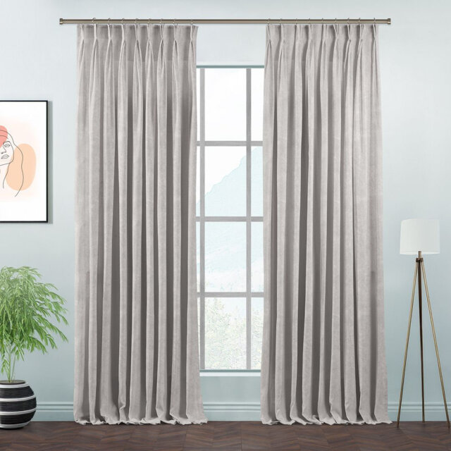 Pinch Plate Room Darkening Extra Long & Extra Wide Decorative Curtain - Single Panel