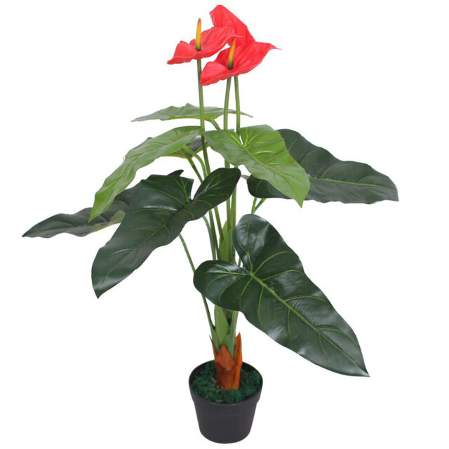 Faux Anthurium Plant in Pot
