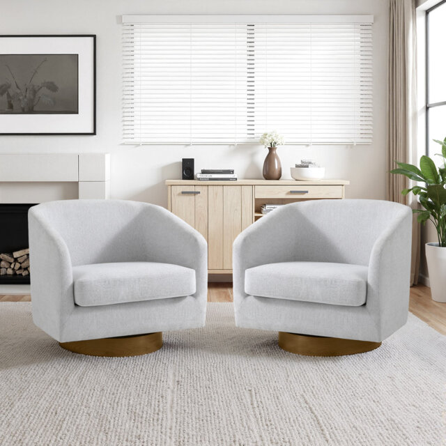72Cm Wide Swivel Barrel Chair
