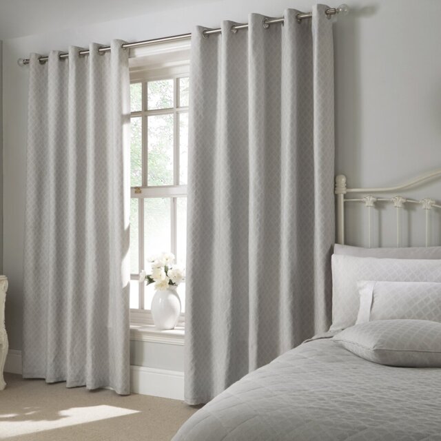 Alejos Jacquard Eyelet Room Darkening Curtains