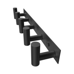 Bringle Steel Wall 5 - Hook Wall Mounted Coat Rack