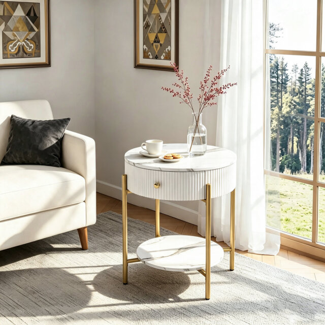 Woodville Side Table with Storage