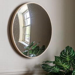 Manufactured Wood Round Mirror