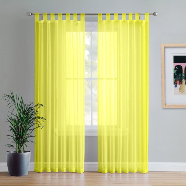 Birdsall Tab Top Sheer Single Curtain Panel