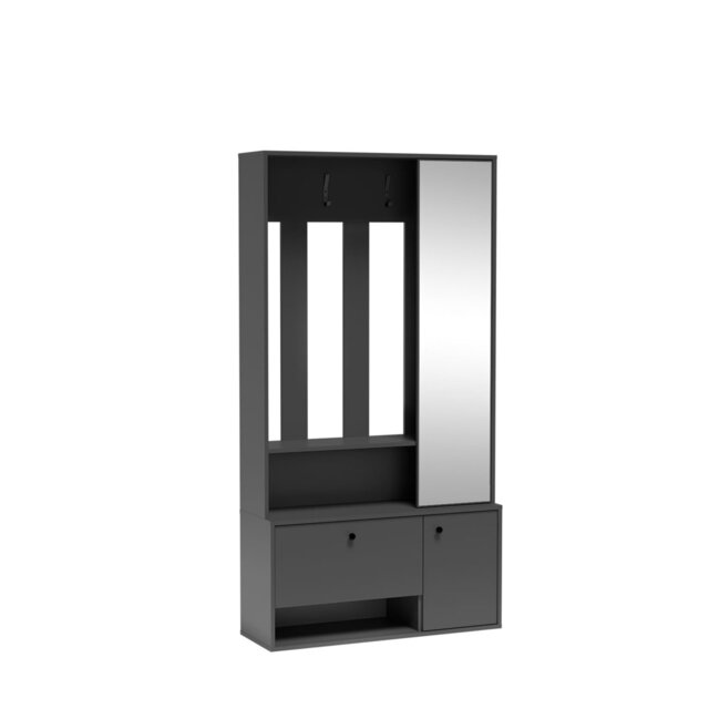 Entrance Wardrobe PORTO Hall Tree 100cm Wide with Shoe Storage