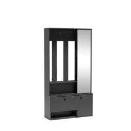 Entrance Wardrobe PORTO Hall Tree 100cm Wide with Shoe Storage