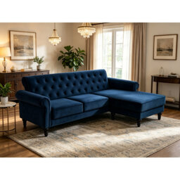 Petoskey 3 Seater Velvet Sofa & Chaise