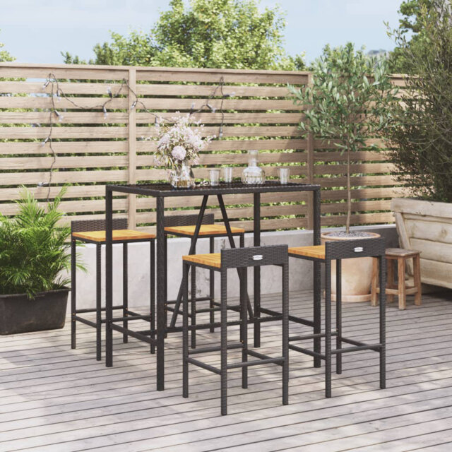 Zarella 40cm Solid Wood Bar Set