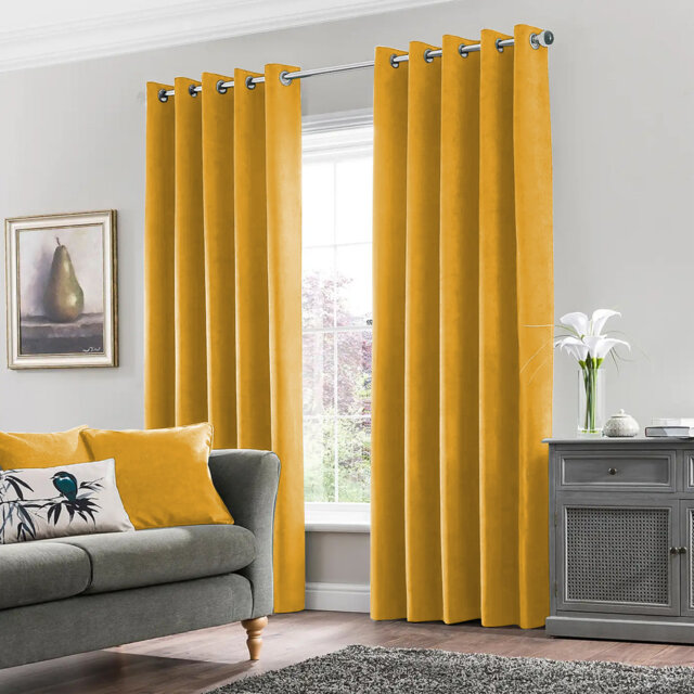 Erno Sheer Crushed Velvet Eyelet Curtains