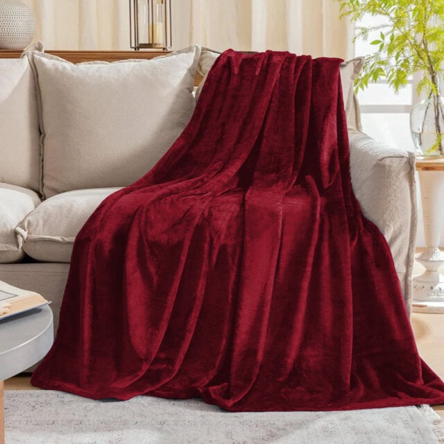 Faux Fur Reversible Fleece Throw Blanket – Soft & Cozy
