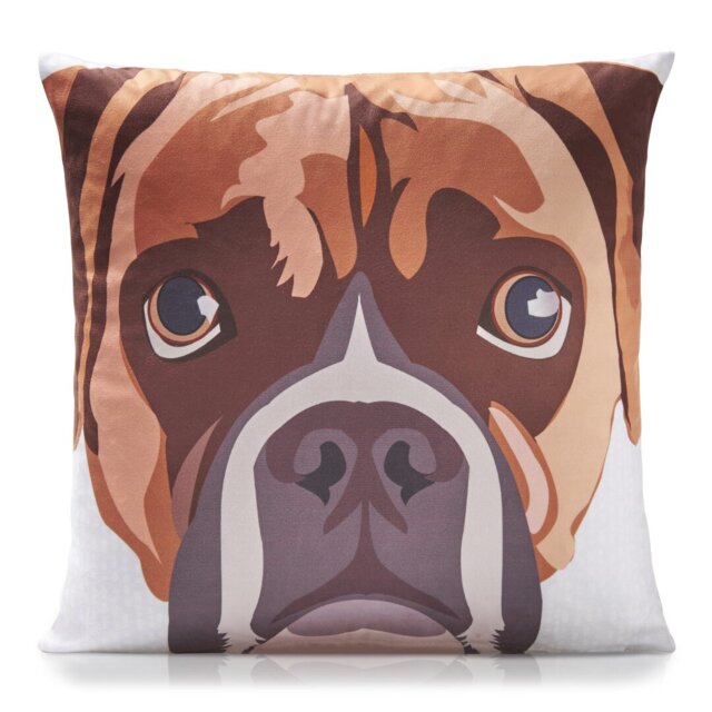 Ditoro Boxer Dog Scatter Cushion with Filling