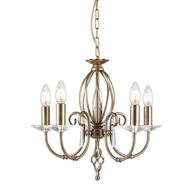 Thebes 5 - Light Candle Style Chandelier