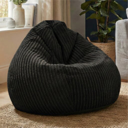 rucomfy Beanbags Large Corduroy Slouchbag - Plush Bean Bag Chair for Adults, Teens and Kids - Home Furniture Seating for Living Room or Bedroom - Mach