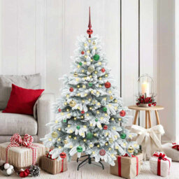 Artificial Christmas Tree with 150 LEDs Green PE and PVC