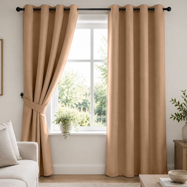 Bernards Blackout Thermal Insulated Noise Reducing Grommet Window & Door Curtain Panel