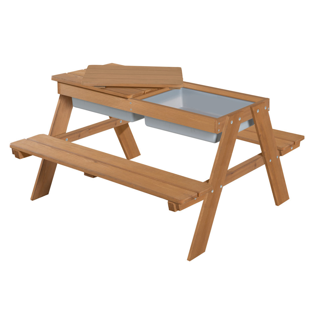 Kids Piece Solid Wood Rectangular and Chair Set and Bench by