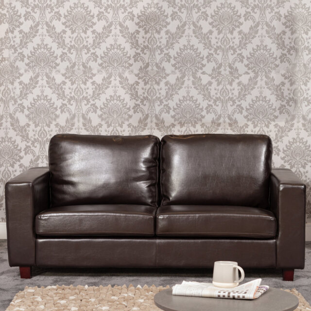 Laronte 3 Seater Faux Leather Sofa