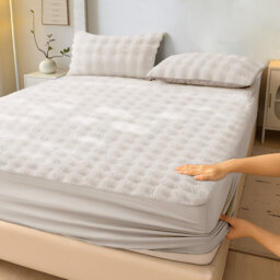 Luxury Thermal Supersoft Faux fur Fitted Sheet - Alpine