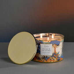 Scented Jar Candle with Glass Holder