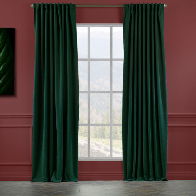 Blackout Thermal with Liner Extra Long & Extra Wide Decorative Curtain Single Panel