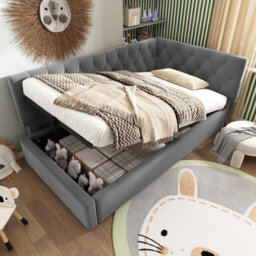 3ft Storage Bed Daybed Velvet