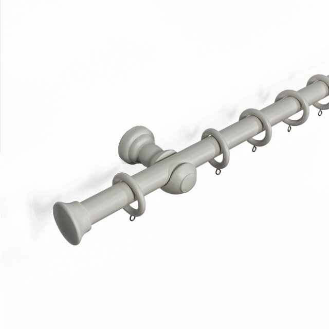 Norgren 28 mm Fixed Length Multi Finials Wooden Curtain Poles