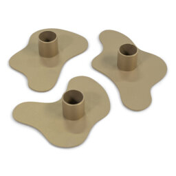 Melt 3 Piece 2.8Cm Metal Tabletop Candlestick Set