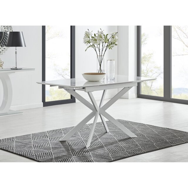 Eubanks Modern High Gloss Extendable Dining Table - Luxury Modern Home