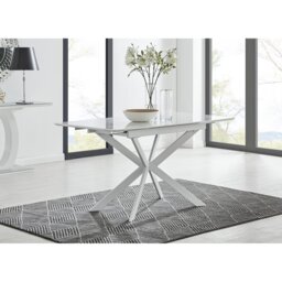 Eubanks Modern High Gloss Extendable Dining Table - Luxury Modern Home