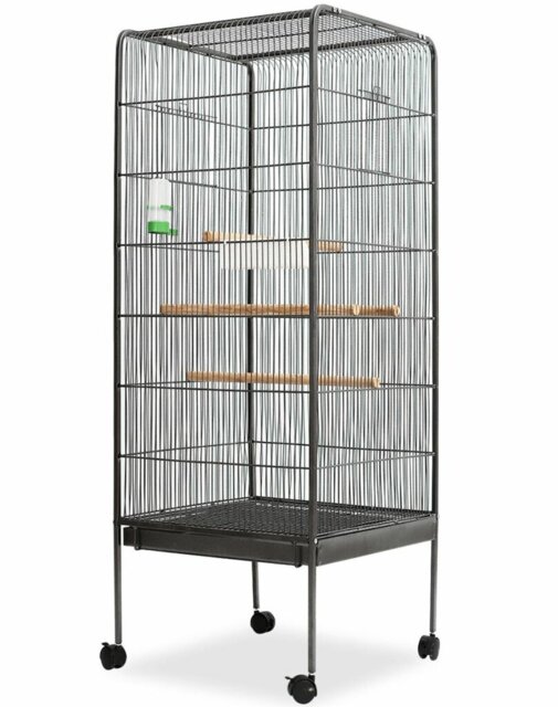 Brandie 146cm Steel Flat Top Floor Bird Cage with Wheels