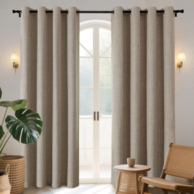 Blackout Lined Curtains W66 x L90 Inch Drop - 2 Panels