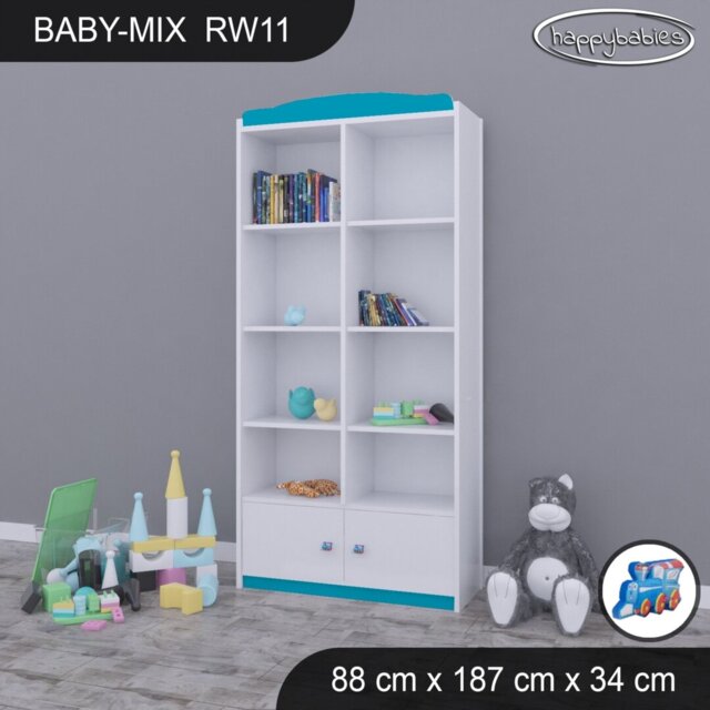 Baby Mix 187Cm H x 88Cm W Kids Bookcase