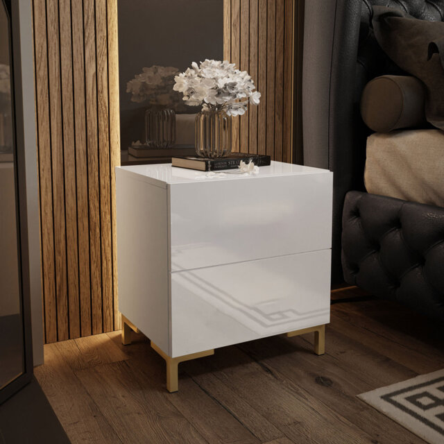 Engelhard 2 Drawer Bedside Table