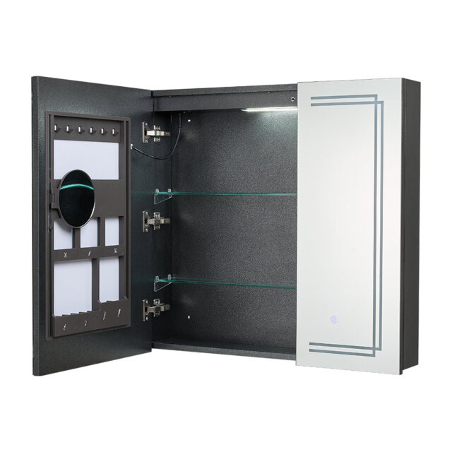 800mm W 760mm H Wall Mounted Required Frameless Medicine Cabinet Mirror Fixed