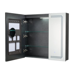 800mm W 760mm H Wall Mounted Required Frameless Medicine Cabinet Mirror Fixed